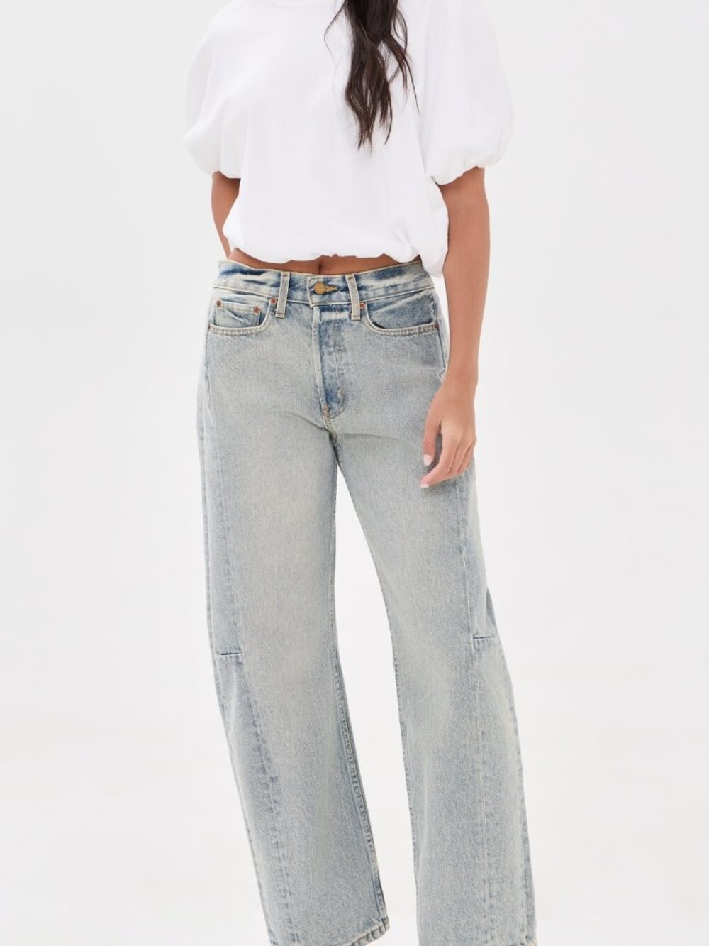 B SIDES Slim Lasso Barrel Jeans